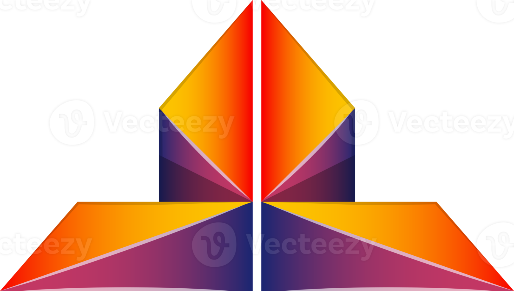 abstract vleugel driehoek logo illustratie in modieus en minimaal stijl png