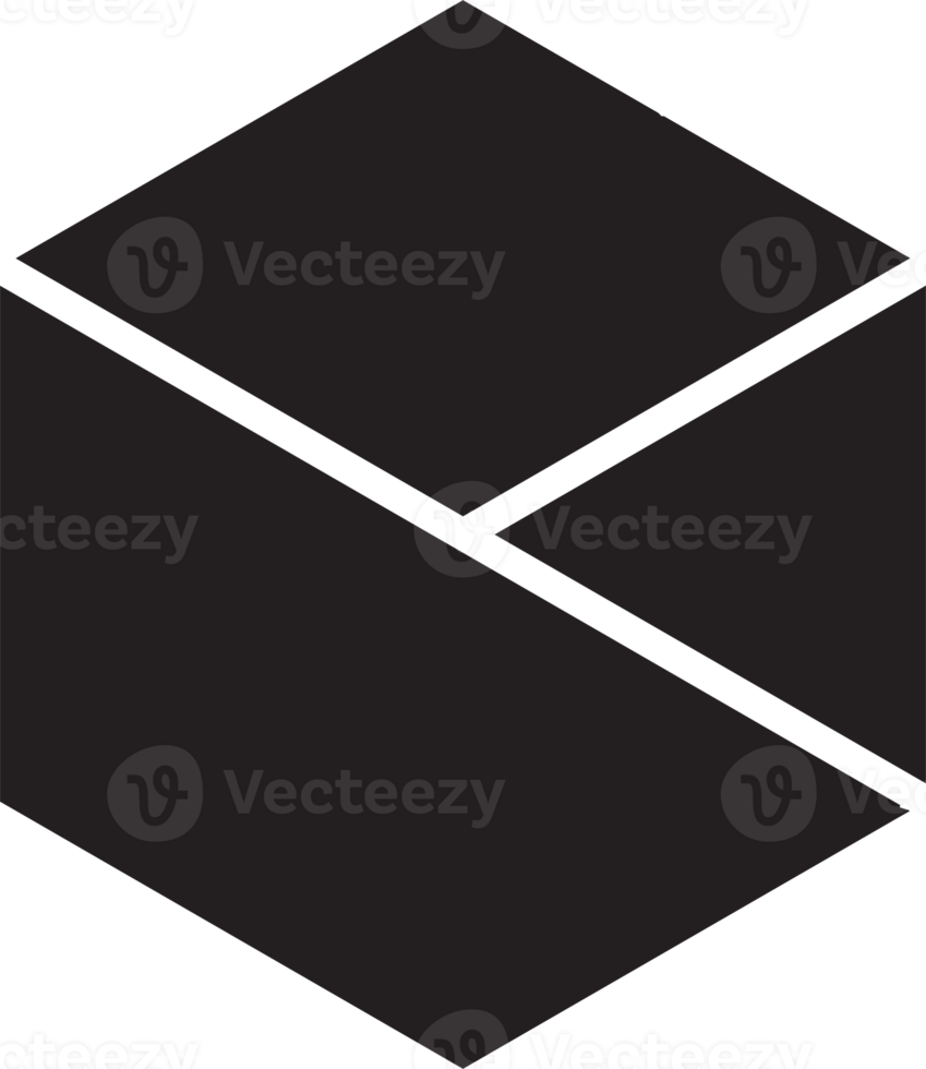 ilustração abstrata do logotipo do hexágono em estilo moderno e minimalista png