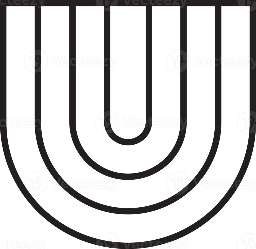 ilustração abstrata do logotipo da letra u em estilo moderno e minimalista png
