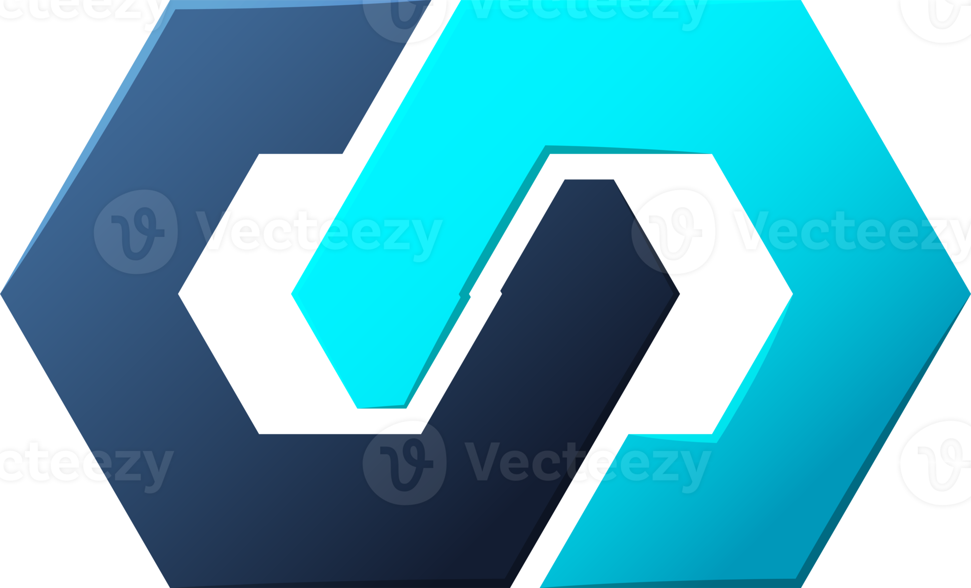 Free Abstract connected hexagon logo illustration in trendy and minimal ...