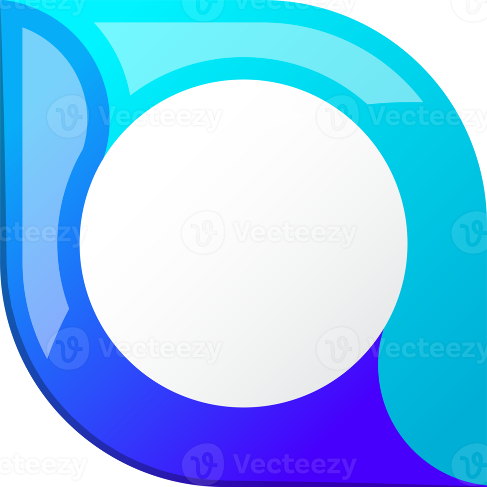 Abstract circle logo with holes illustration in trendy and minimal style png