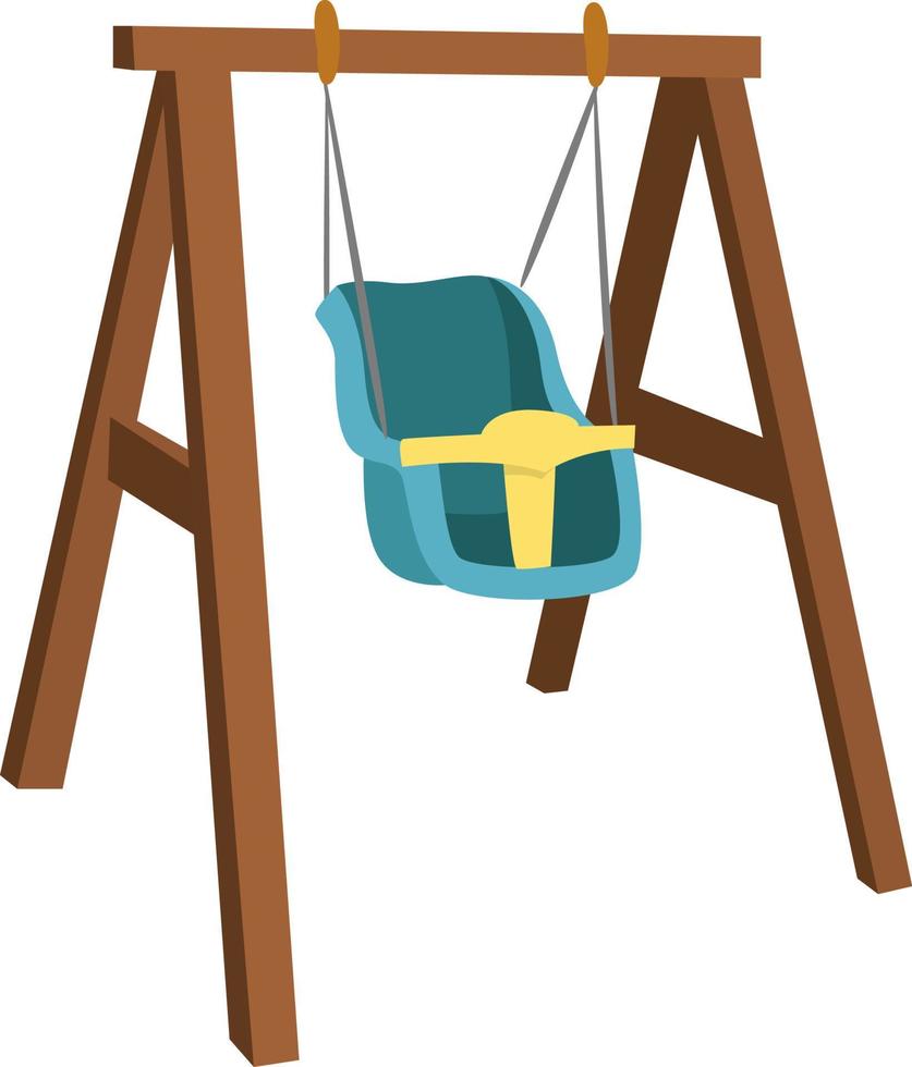 Baby swing, illustration, vector on white background