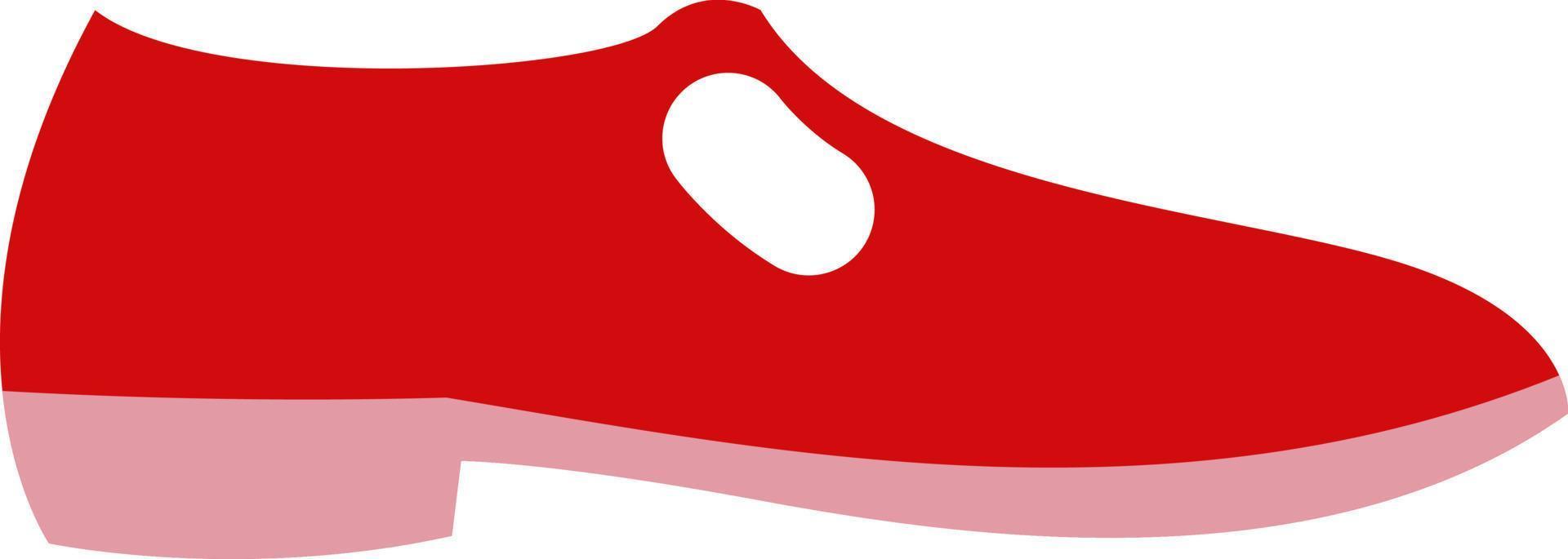 Red fancy shoes, illustration, vector on a white background.