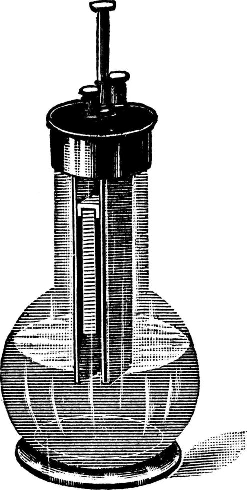 Grenet Cell, vintage illustration. vector