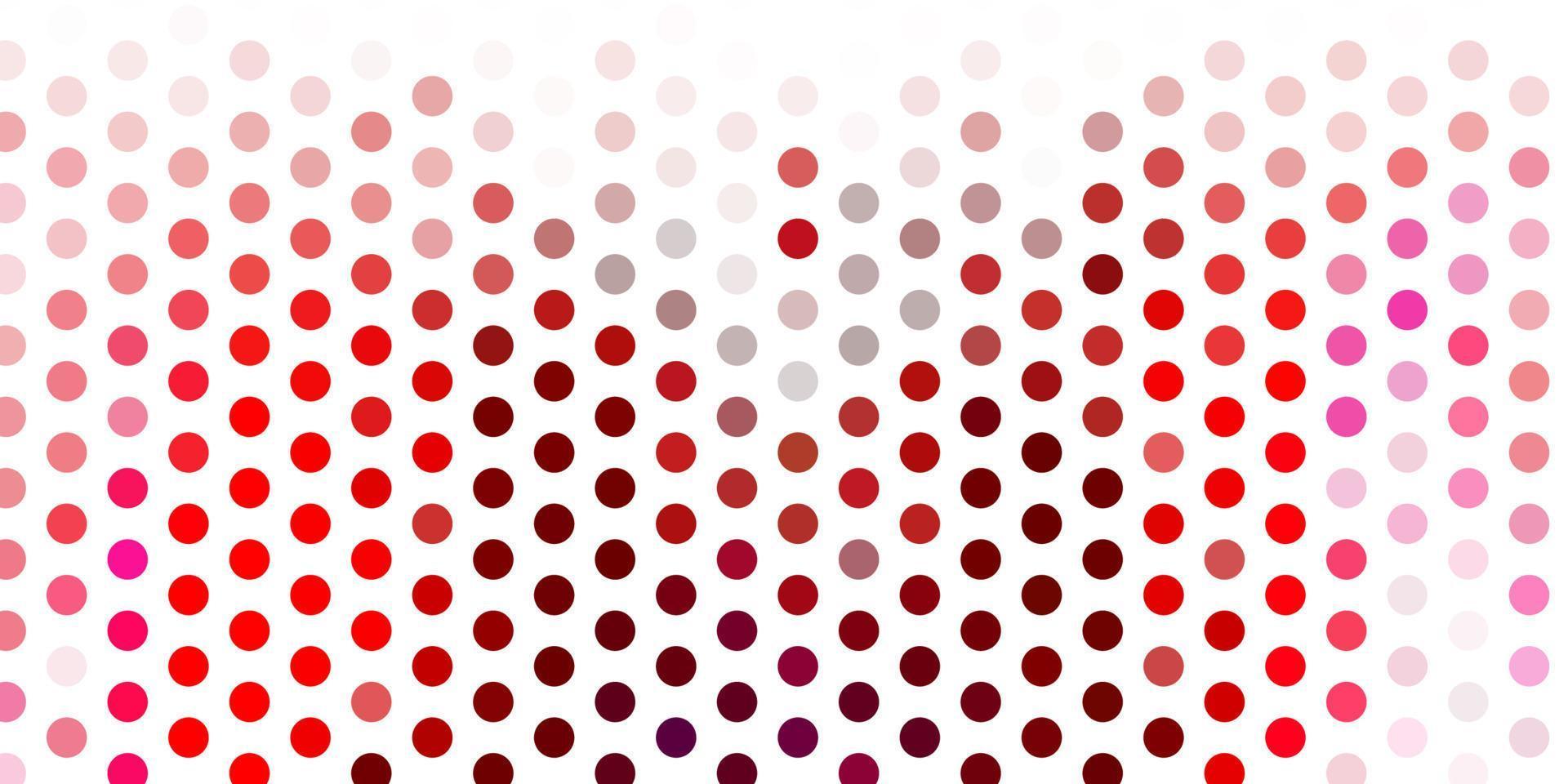 Light pink, red vector texture with disks.