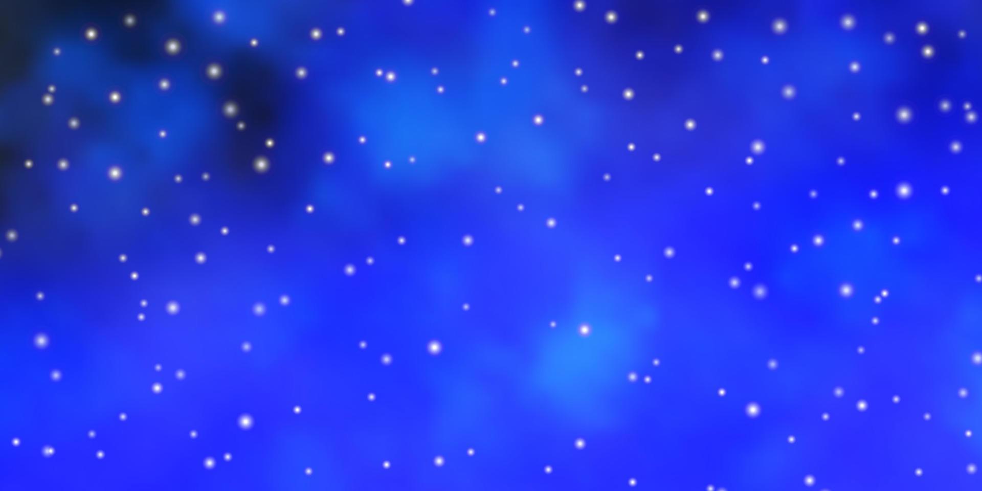 Dark BLUE vector pattern with abstract stars.