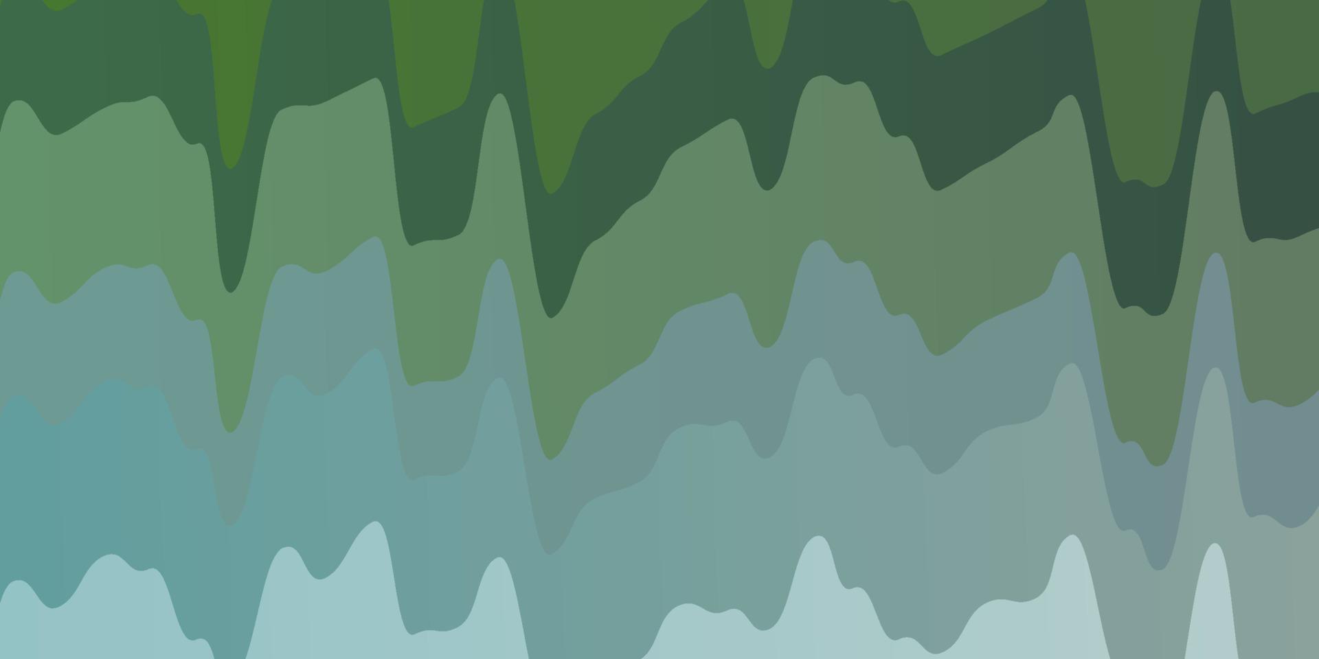 Light Blue, Green vector background with bent lines.