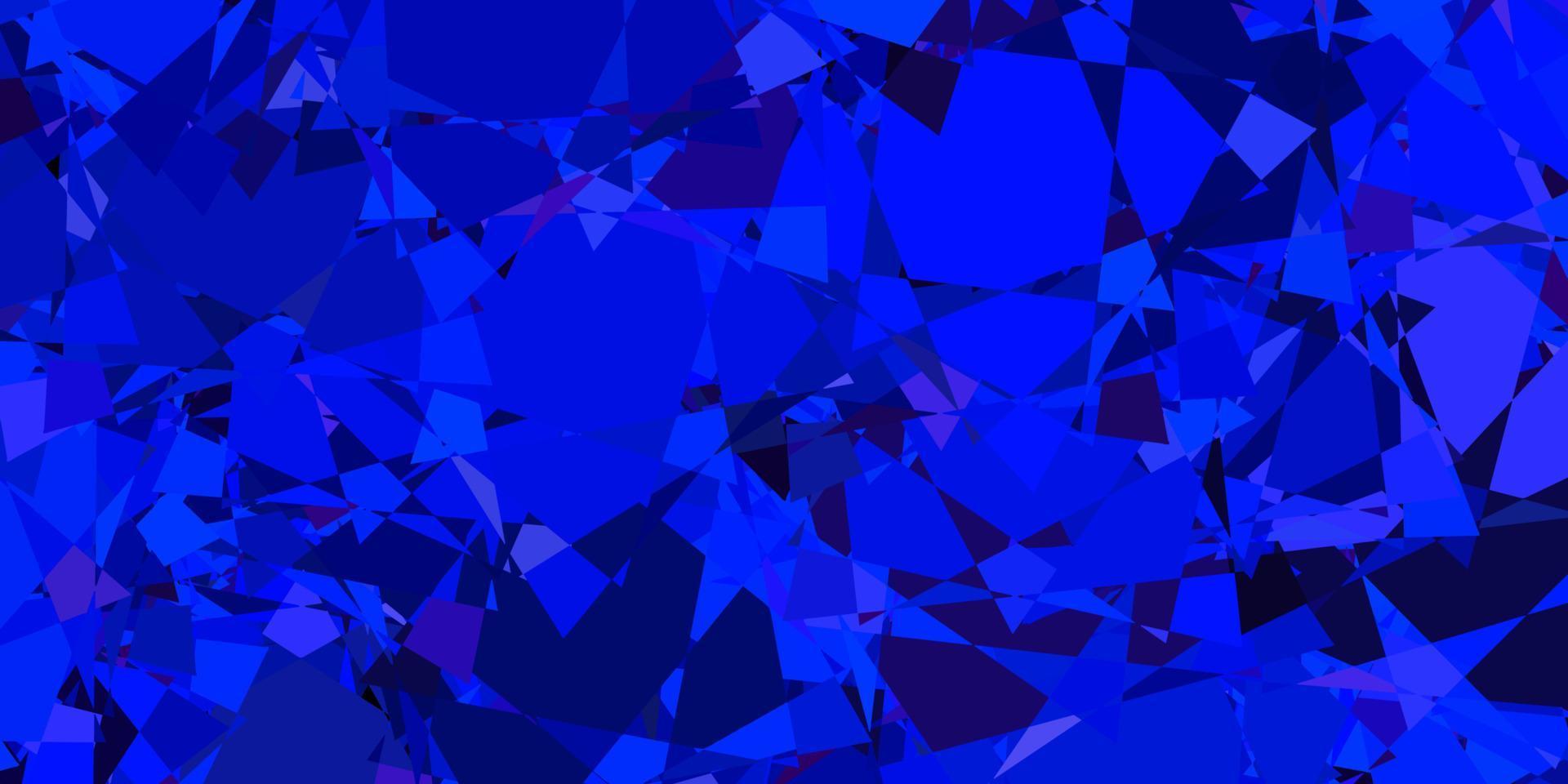 Dark Pink, Blue vector background with polygonal forms.
