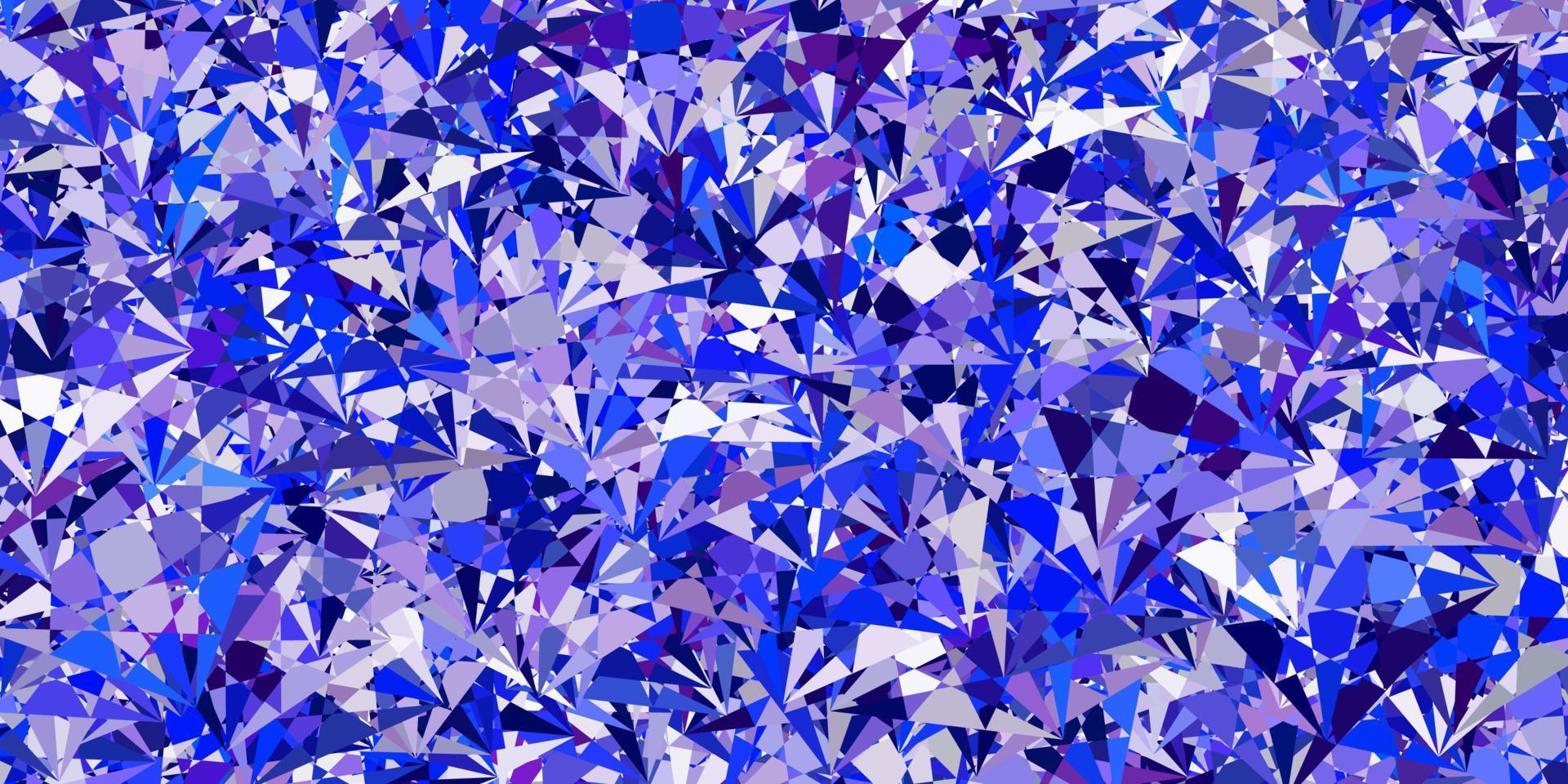 Light Pink, Blue vector background with triangles.