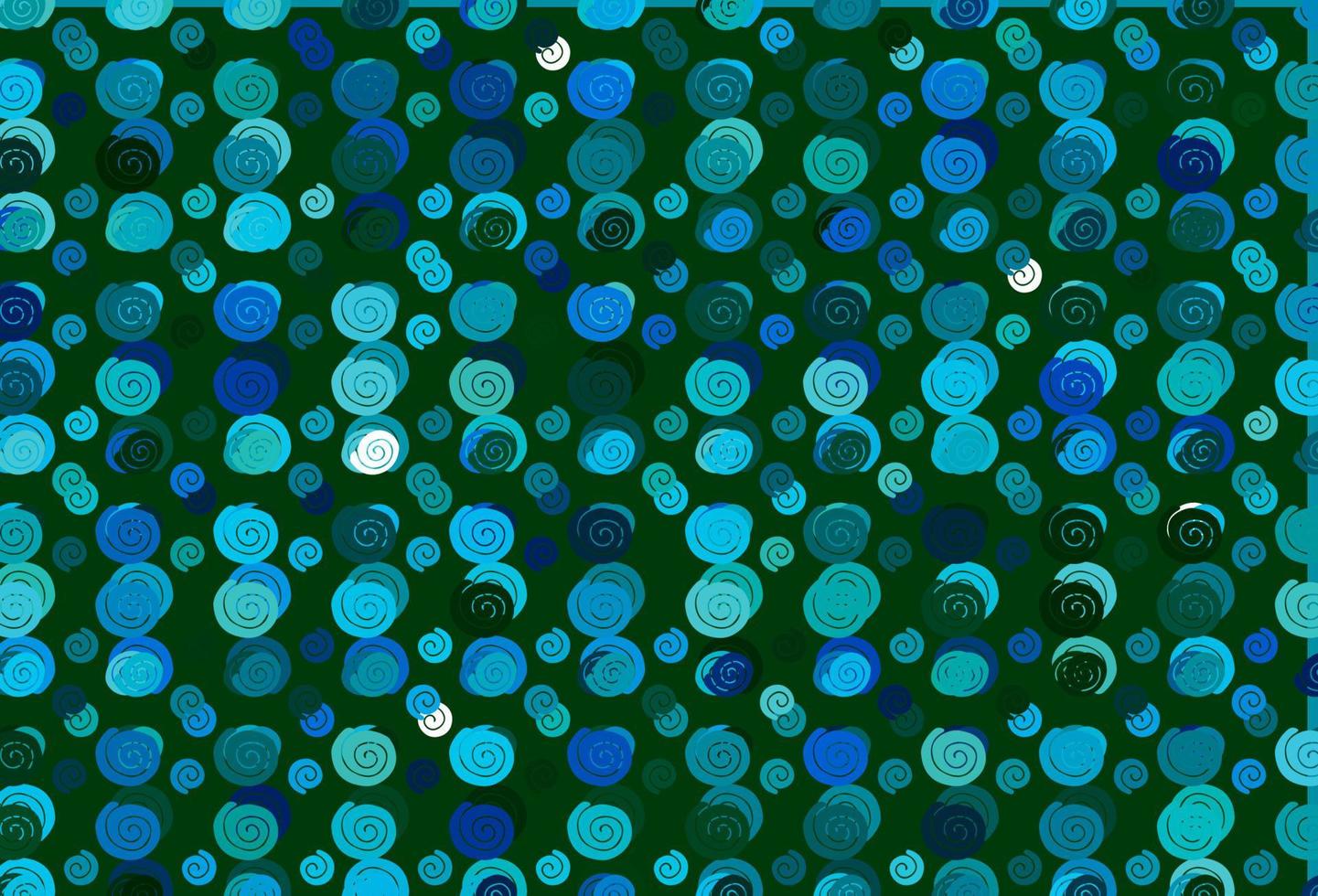 Light Blue, Green vector pattern with bubble shapes.