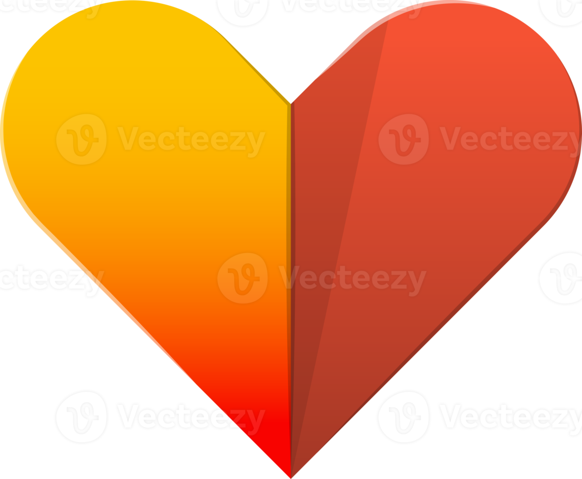 illustration de logo coeur abstrait dans un style branché et minimaliste png