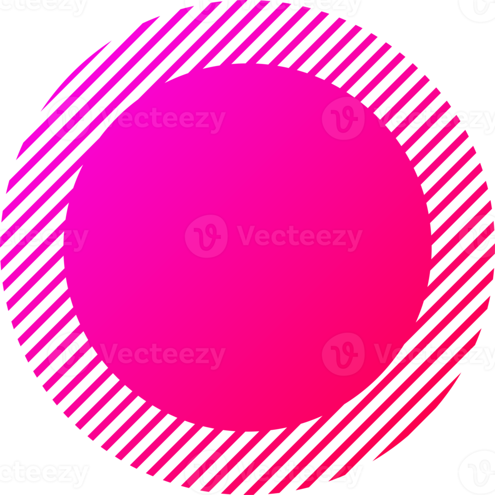 Abstract circle and rays logo illustration in trendy and minimal style png