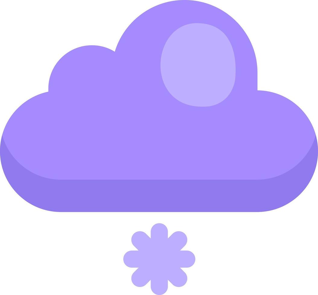 Small chance of snow, illustration, vector on a white background.