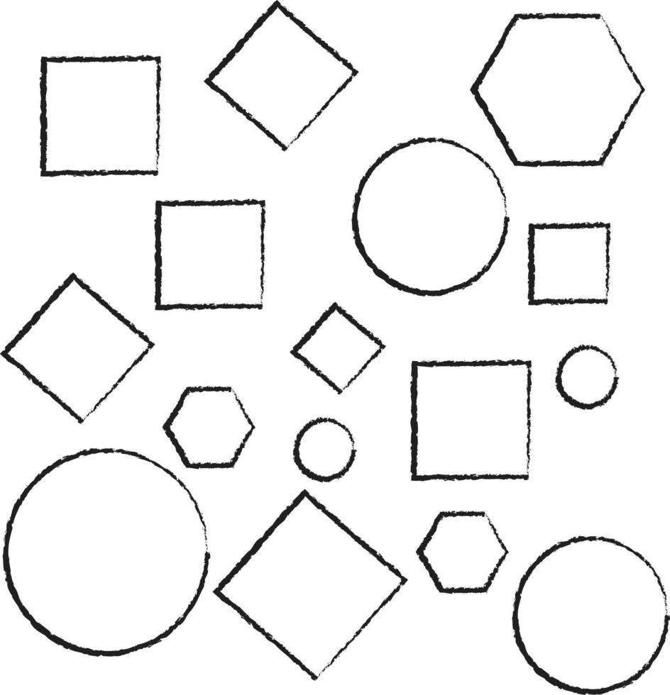 formas de dibujo a mano, ilustración, vector sobre fondo blanco.