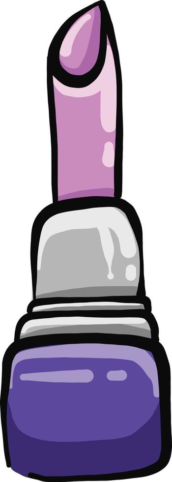 Pink lipstick for girls, illustration, vector on a white background.