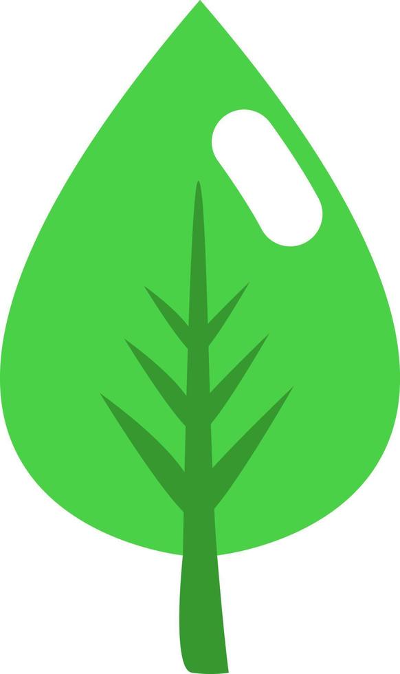 Ecology tree, illustration, vector on a white background.