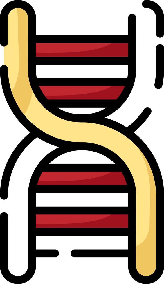 Human DNA, illustration, vector on a white background.