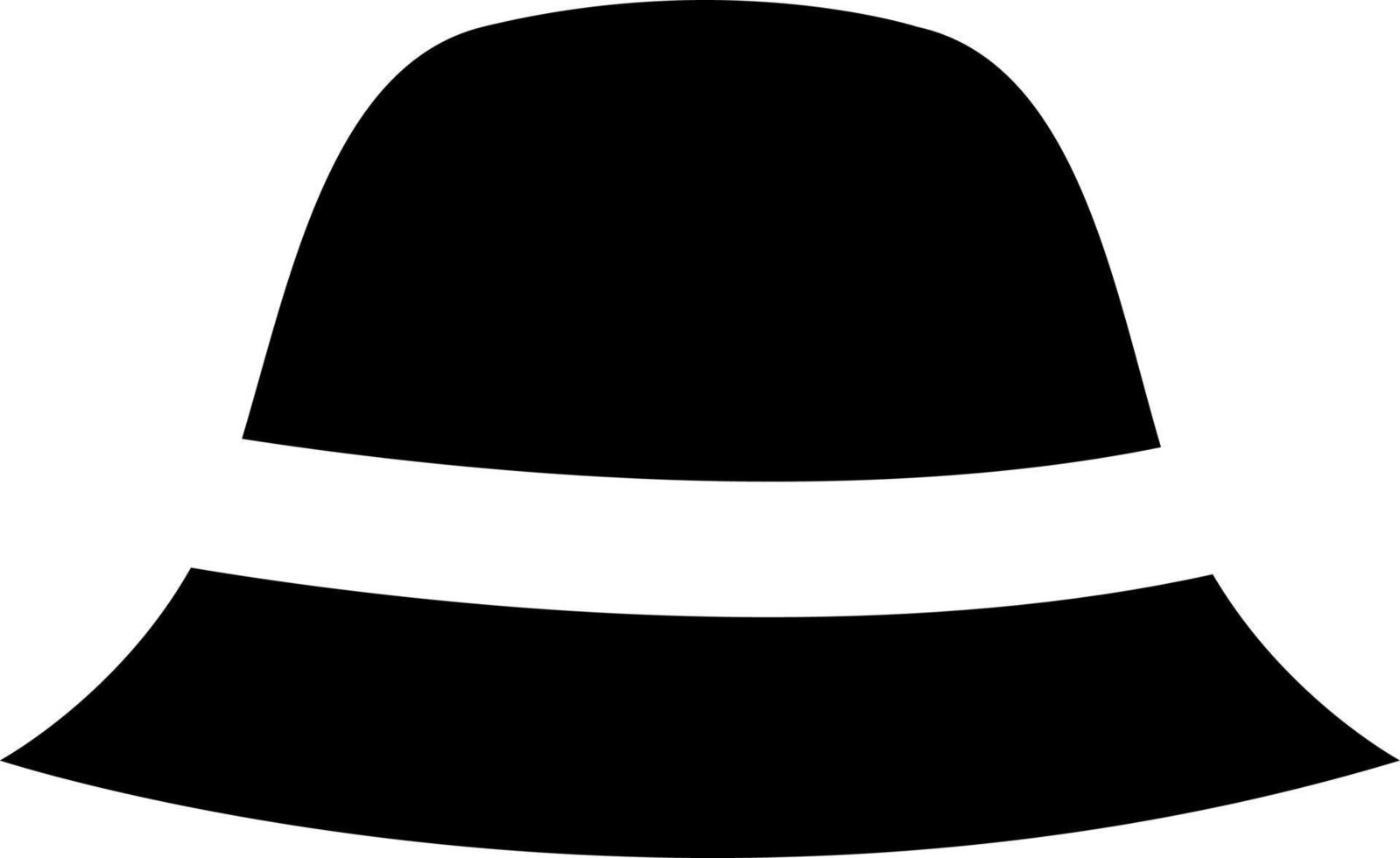 Black hat, illustration, vector on a white background