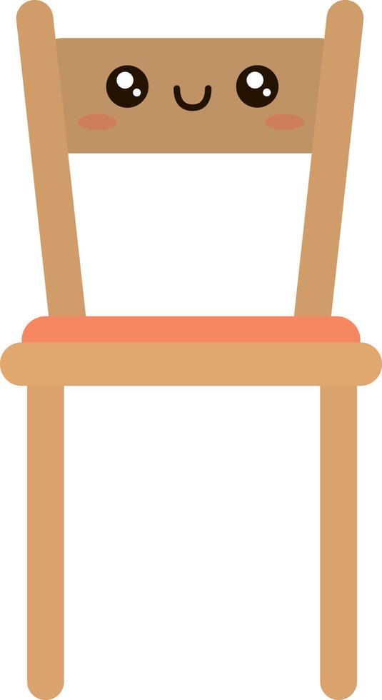 Cute chair, illustration, vector on white background.