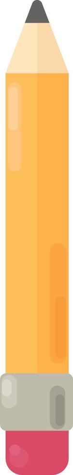 Orange pencil , illustration, vector on white background