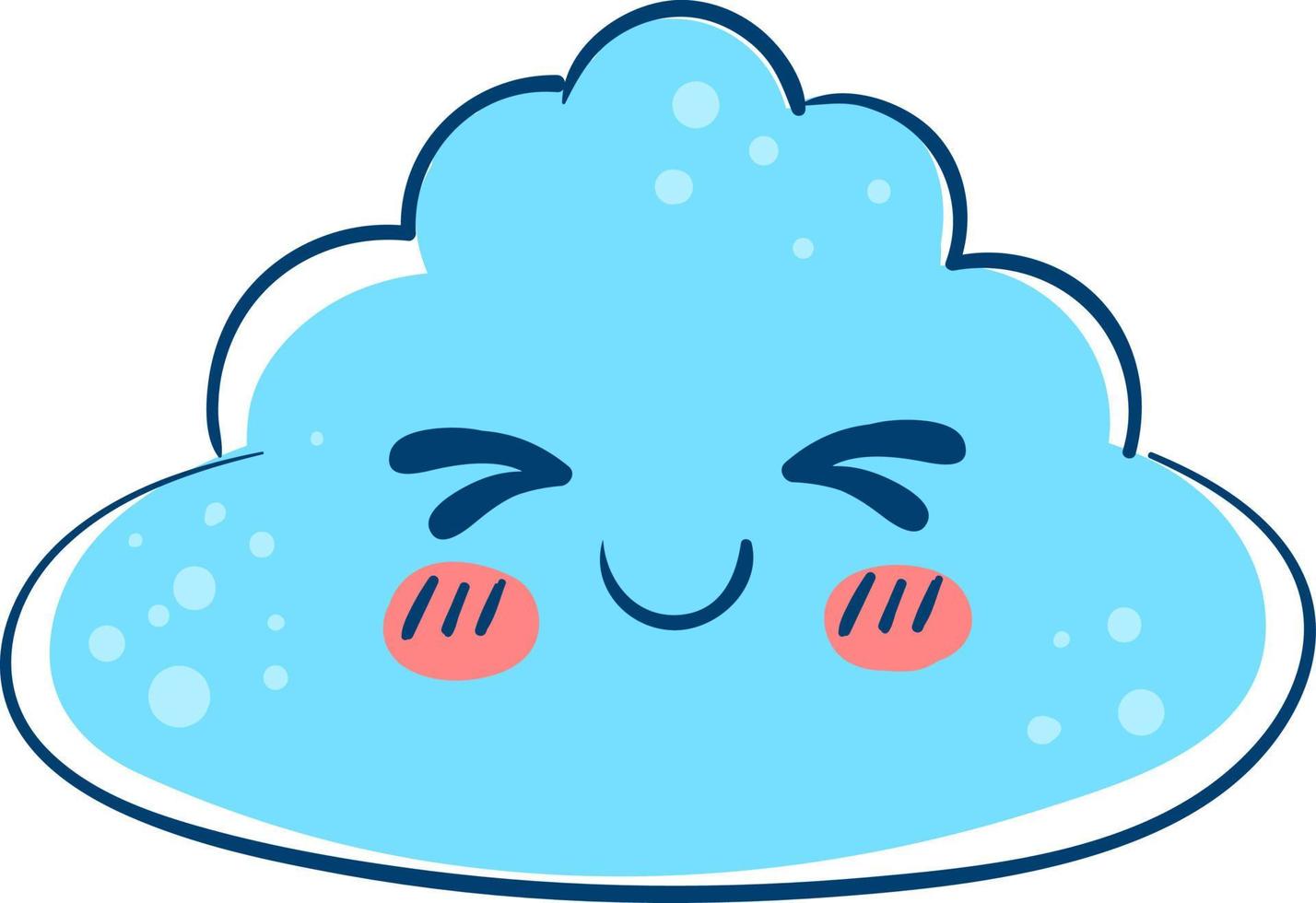 Cute cloud, illustration, vector on white background