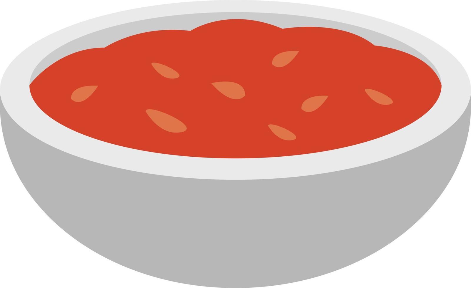 Sambal asiático, ilustración, vector sobre fondo blanco