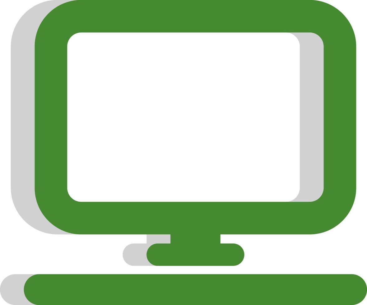 Banking computer, illustration, vector on a white background.