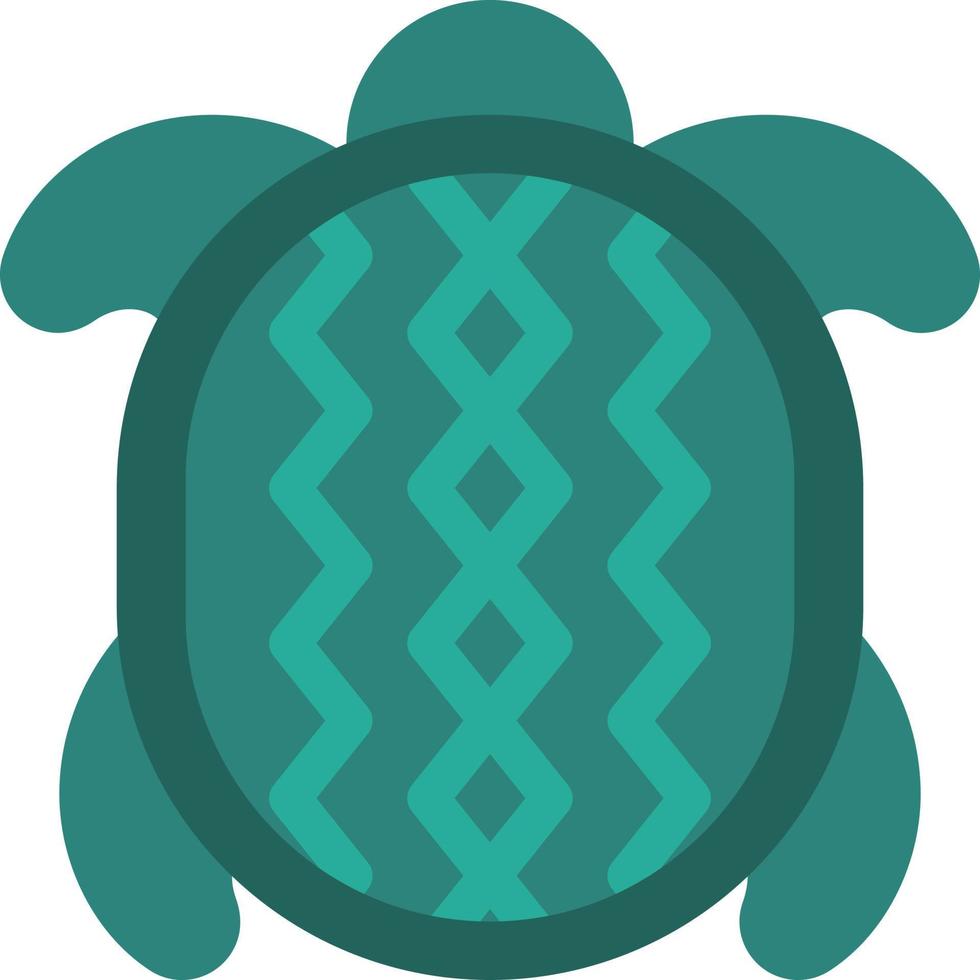 tortuga marina azul claro, ilustración, vector, sobre un fondo blanco. vector