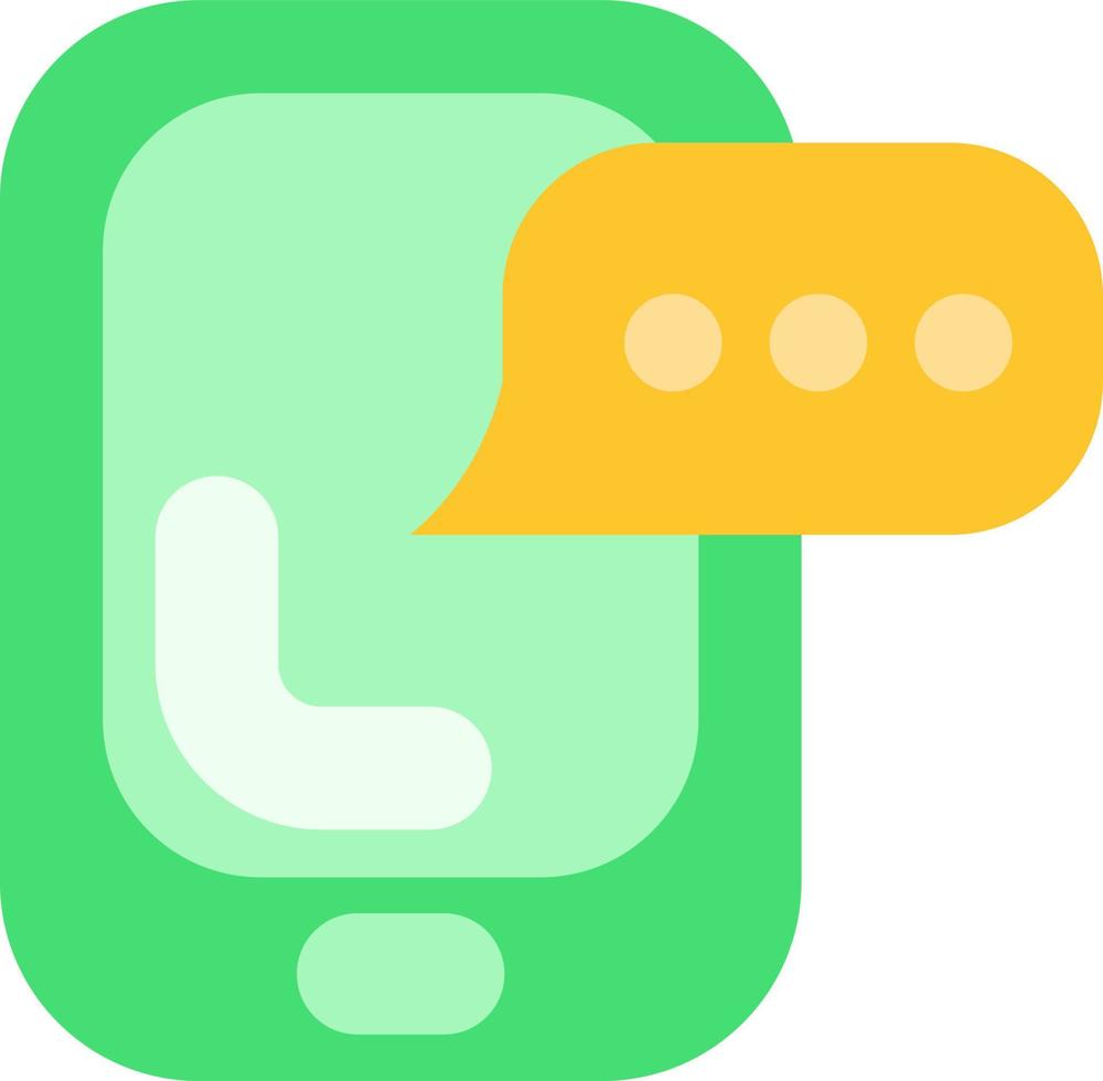 Phone chat, illustration, vector on a white background.