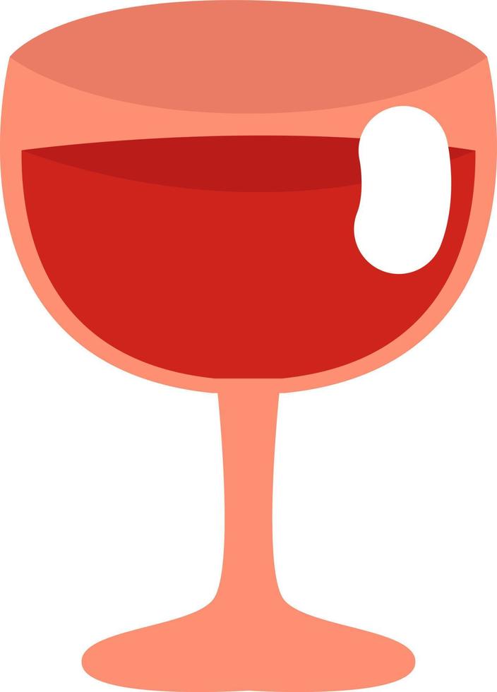 Wine glass, illustration, vector on a white background.