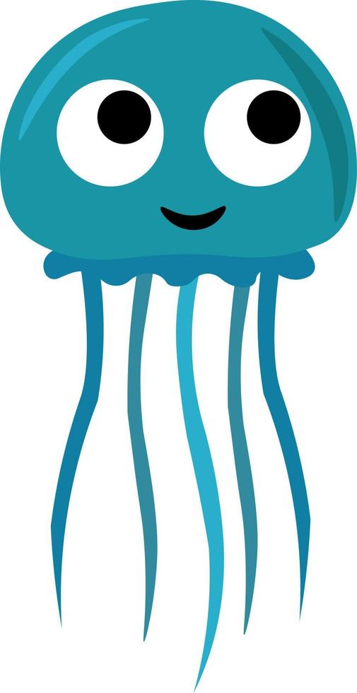 Jellyfish, illustration, vector on white background.