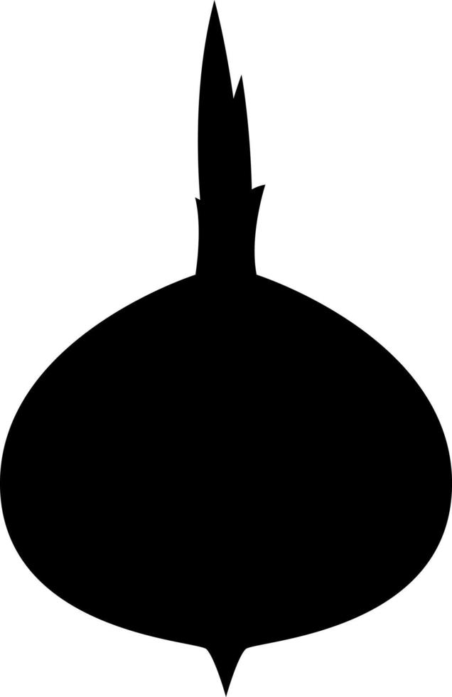 Black onion, illustration, vector on white background.