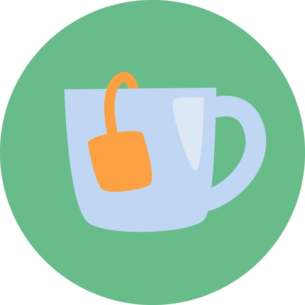 Glass of hot tea, illustration, vector, on a white background. vector