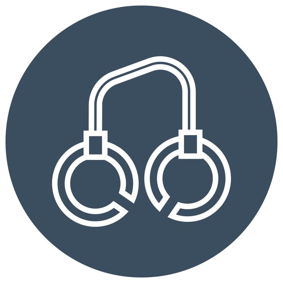 Police handcuffs, illustration, vector on a white background.