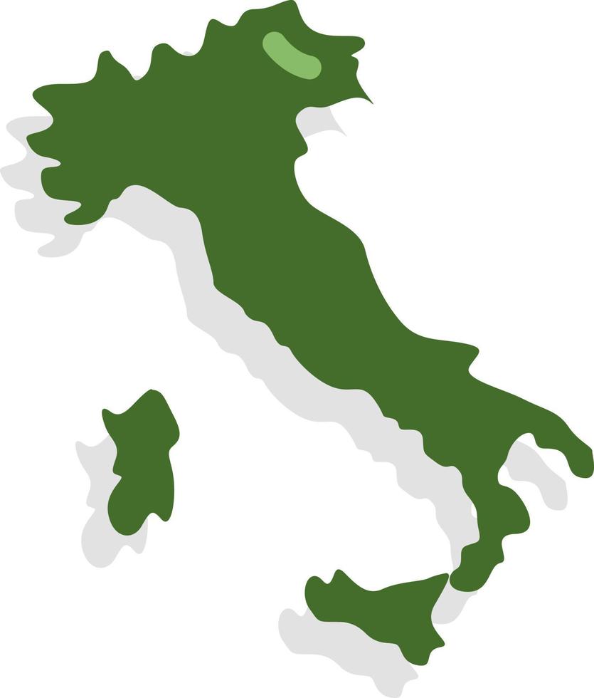 Map of Italy, icon illustration, vector on white background