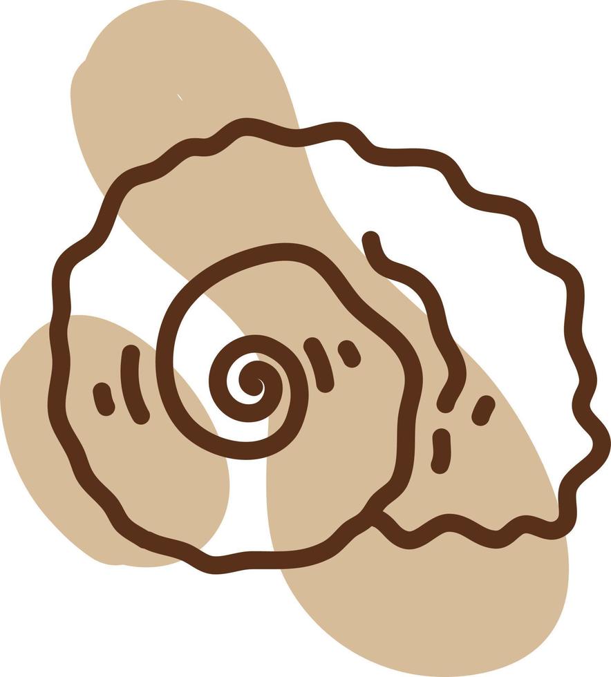 Beach sea shell, illustration, vector, on a white background. vector