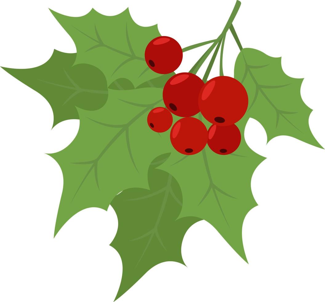 Kissing under the mistletoe, illustration, vector on a white background.