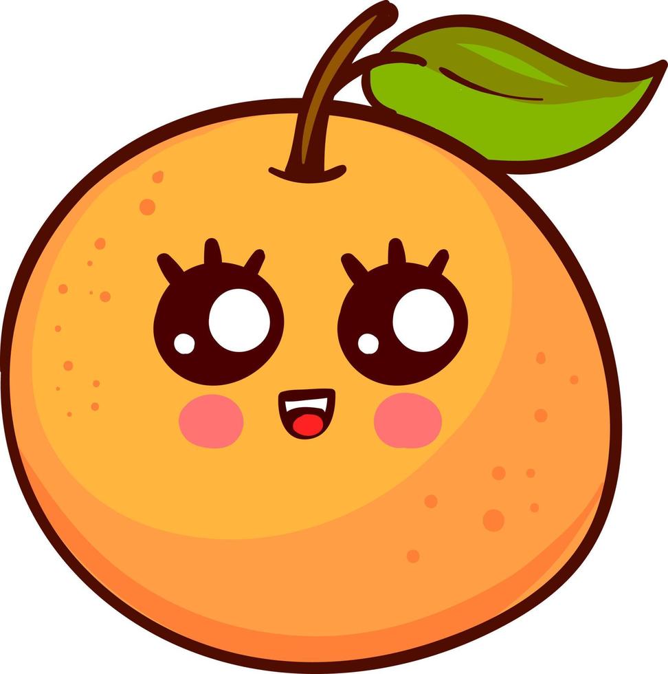 Cute grapefruit, illustration, vector on a white background.