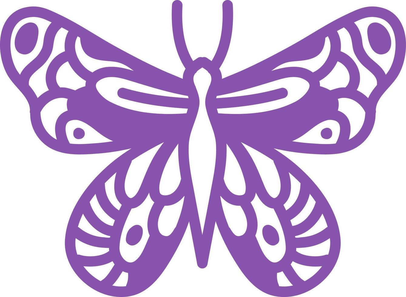 Comma butterfly, illustration, vector on a white background.
