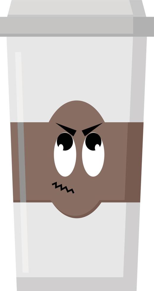 Cup of coffee, illustration, vector on white background.