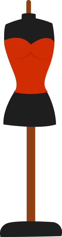 Clothes fiting, illustration, vector on white background.