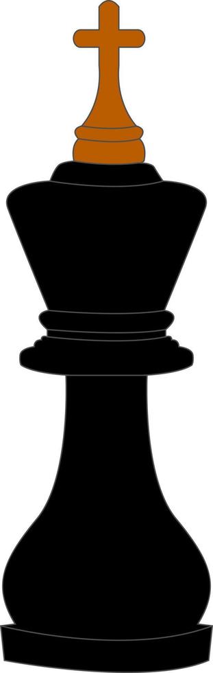 Chess king figure, illustration, vector on white background.