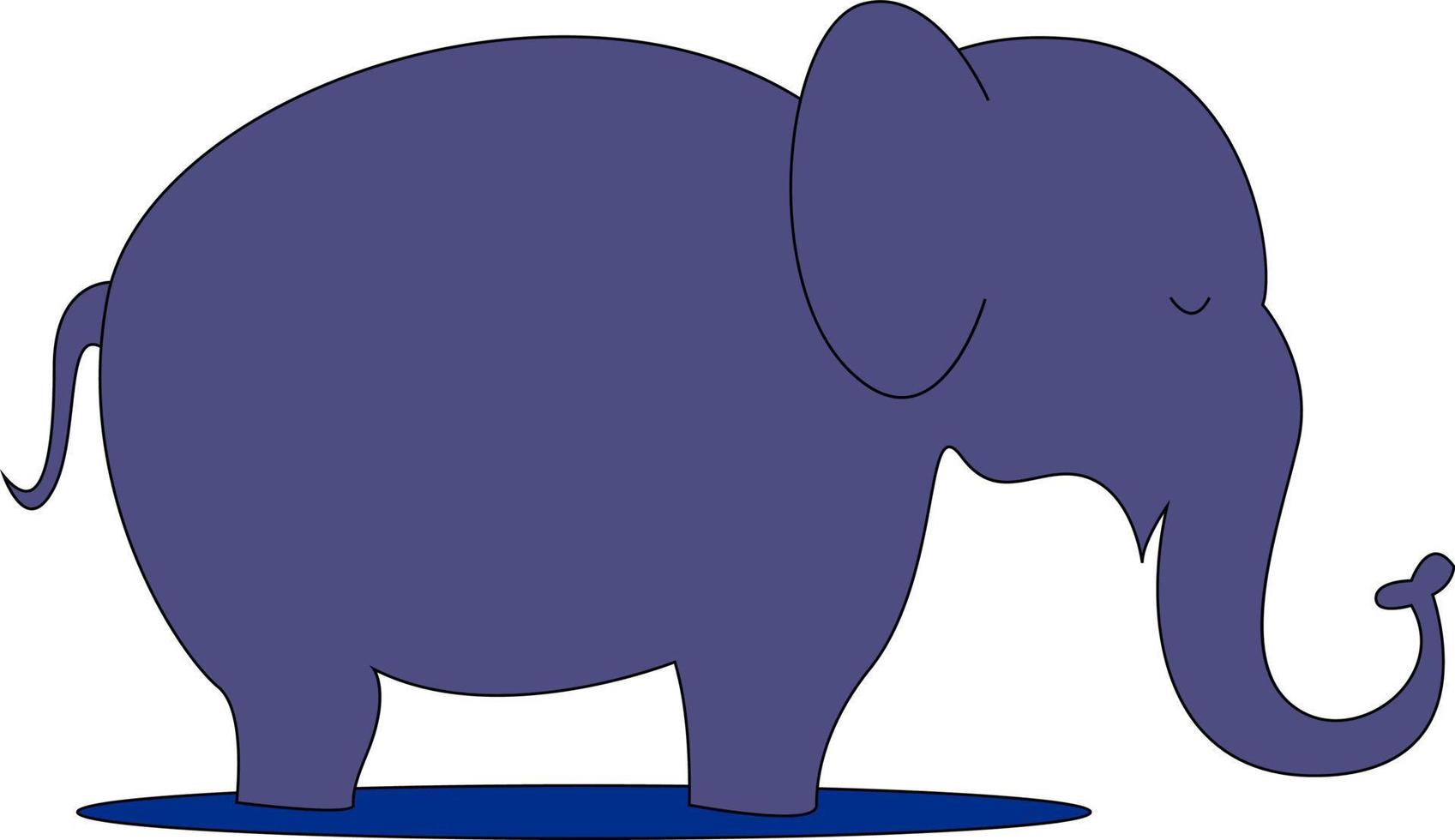 Purple elephant, illustration, vector on white background.