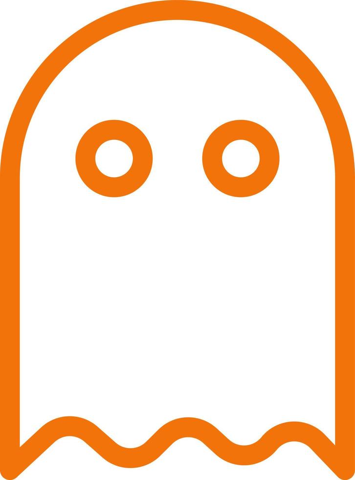 Orange ghost, illustration, vector on a white background.
