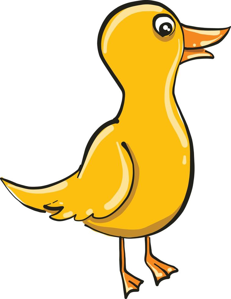 Little chick, illustration, vector on white background.