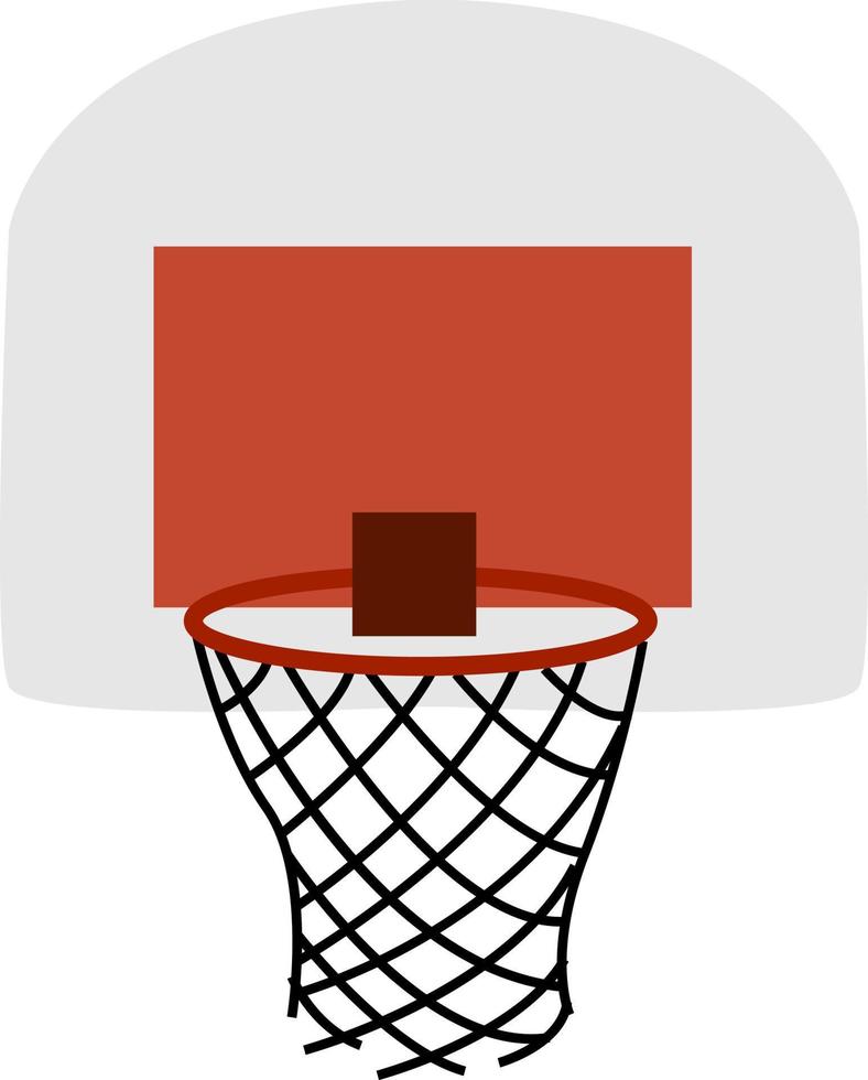 Basketball basket, illustration, vector on white background.