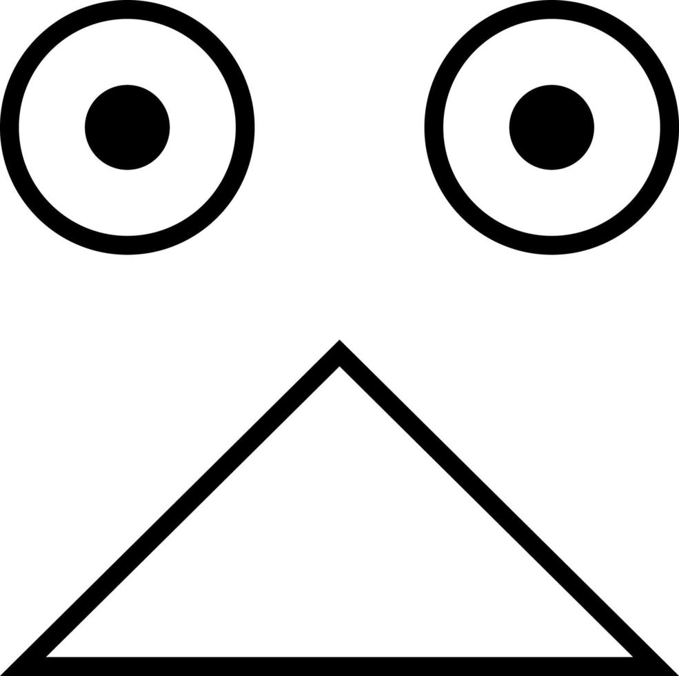 Emoticon shock face, illustration, on a white background. vector