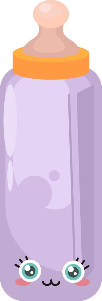 Purple milk bottle ,illustration,vector on white background vector