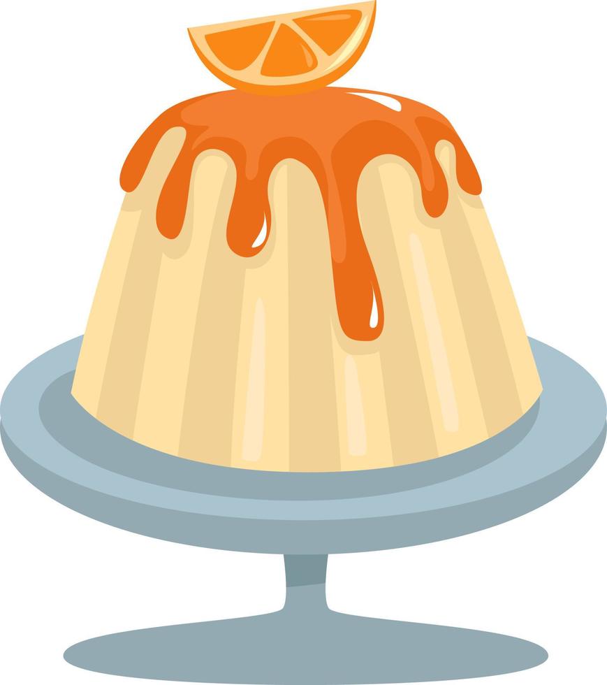 Sweet dessert, illustration, vector on white background.