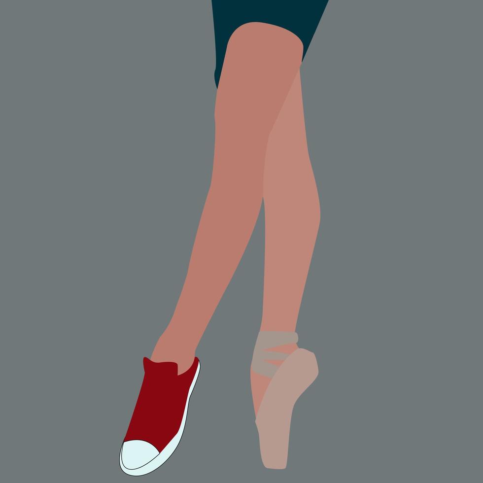 piernas de niñas, ilustración, vector sobre fondo blanco.